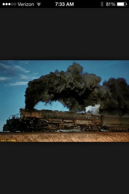 Union Pacific Challenger, highballing across the plains.