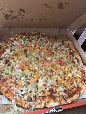 Large taco pizza.