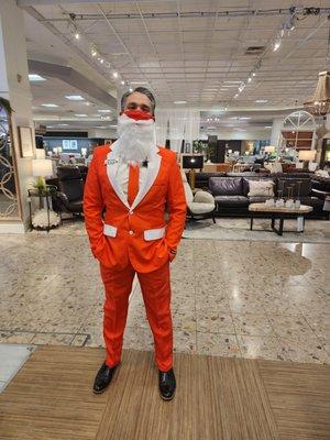 Look who stopped in for last minute cleaning and alterations. Santa wanted to give his suit a more modern look! Stop in today and have your