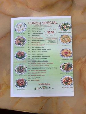 Lunch Menu