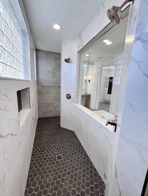 Full shower remodel.