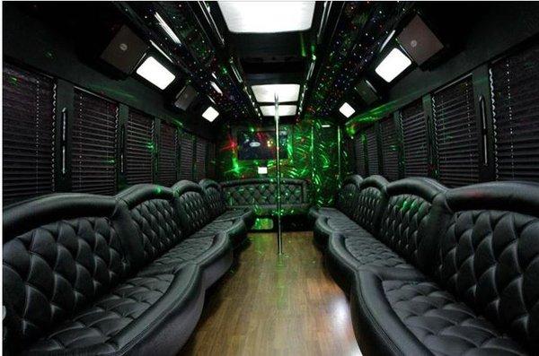 30 Passenger Limo Party Bus Interior