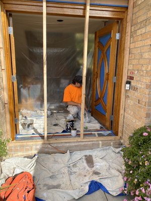 Front door refinishing in thornton