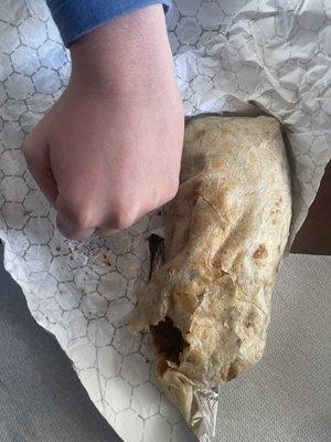 Size of burritos