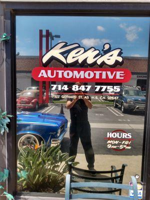 Kens Automotive logo and phone number