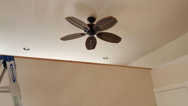 New ceiling fan installation