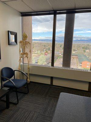 Relaxing views in one of the private treatment rooms