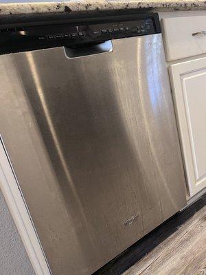 Dishwasher not wiped off