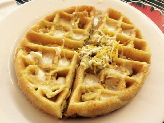 Green corn waffle. Soooo good!