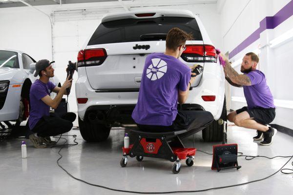 Buffing Jeep Trackhawk.