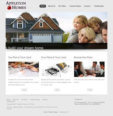 custom home builder website