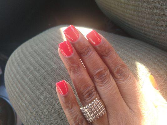 I went with my natural nails this month