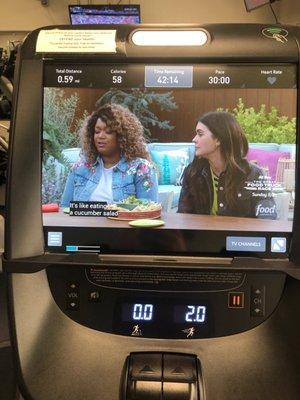 Food Network on the treadmill