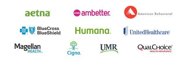 We are in network with multiple insurance providers including AETNA, Ambetter,  BlueCross BlueShield, Humana, UHC, UMR, and QualChoice.