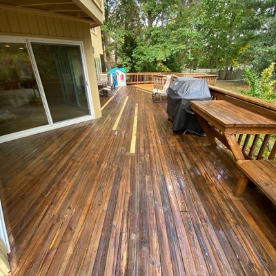 After - Wood Deck Power Wash