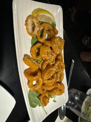 Fried sweet chili calamari