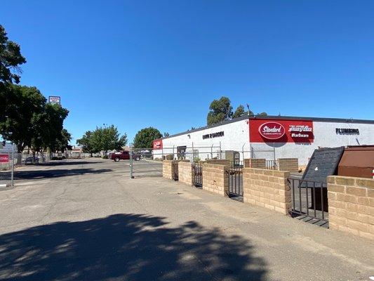 Entrance sits back from the Main Street down a long drive way past the Kia/Hyundai dealership.