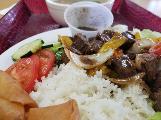 Beef Lok Lak. My personal favorite!!! The combination of tomato cucumber and the beef is amazing!!!!