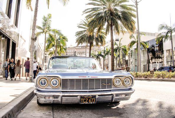 Lowrider in Beverly Hills on Rodeo Dr