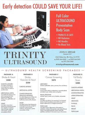 Early detection could save you!
https://www.trinityultrasound.com/services