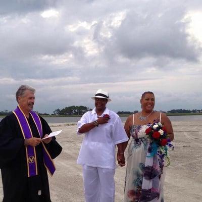 Monique and Rochelle, Tybee Island beach wedding.