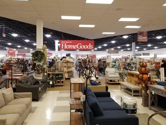 HomeGoods area in the back of store.