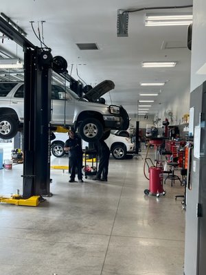 Very clean shop with state of the art equipment! We work on all makes and models from state inspections to engine rebuilds!