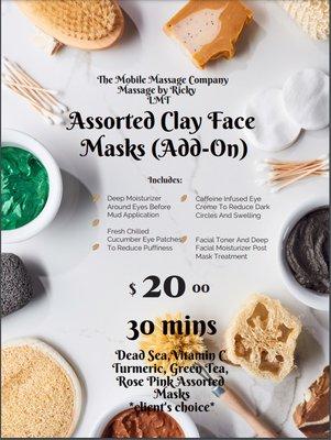 Assorted Clay Face Masks (Add-on's)