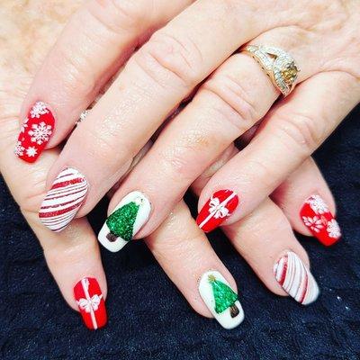 Christmas nail art