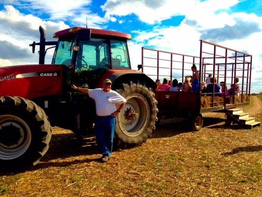 Tractor drawn hayrides