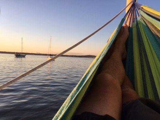 Sunset at anchor