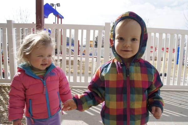 TLC toddlers enjoy the beautiful Longmont day.