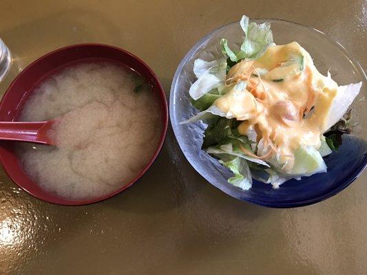 Miso soup & salad