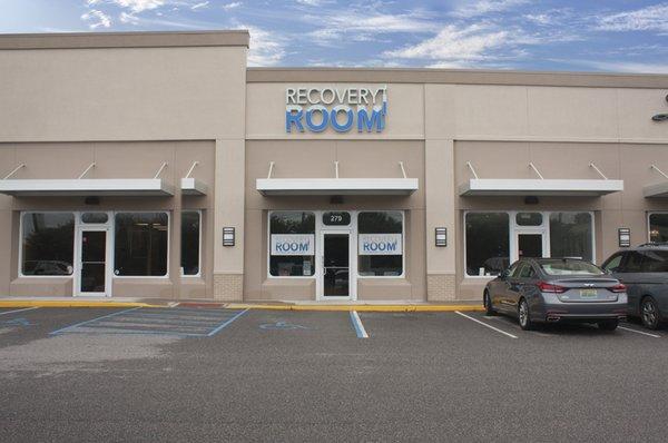 Recovery Room is located at 279 McGregor Avenue in the Pinebrook Shopping Center in Mobile, Alabama.