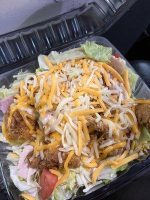 Fried chicken salad