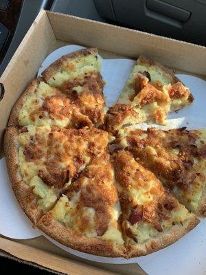 Potato skin pizza