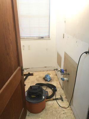 Demo of bathroom.