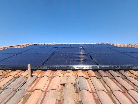 Solar panel cleaning