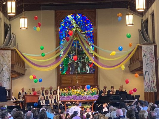 Photo from the 2019 Easter service