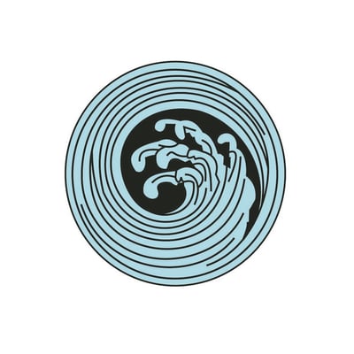 Aikido Masters Self-Defense Academy logo. Flow like water