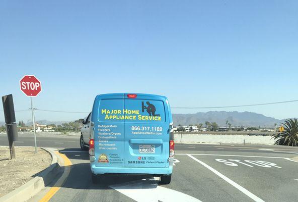 This driver was weaving in the lane today.  This was in Camarillo area of the SB 101 fwy.  Was he impaired or just looking at his phone?