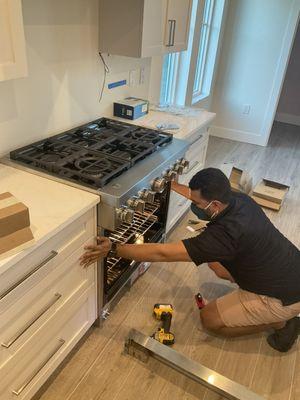 Gas Stove installation.