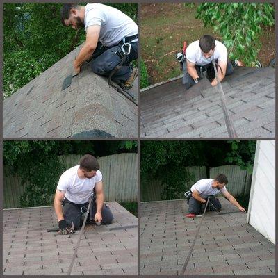 Roof repair from recent storm damage