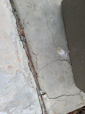 Original concrete that deteriorated and never cured