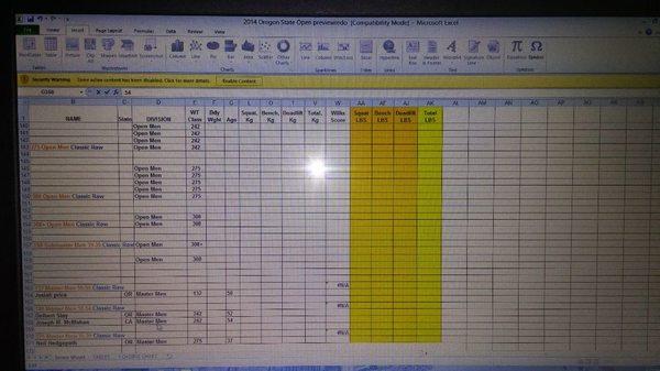 This is an Excel spreadsheet for the USPA. I was their data guy for 3 years.