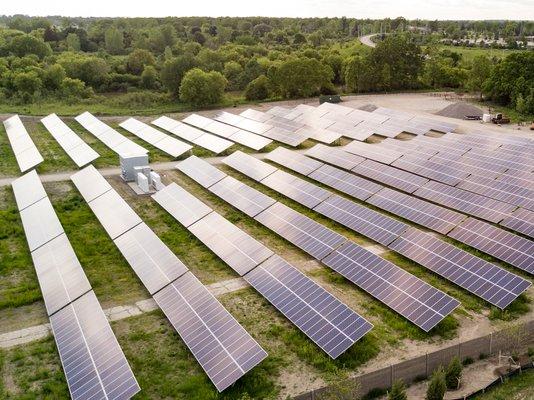 MetroUAV aerial inspection of a solar array in Michigan