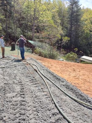 Grading, and road building