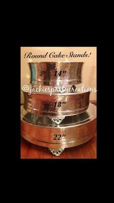 Metal cake stand rentals !