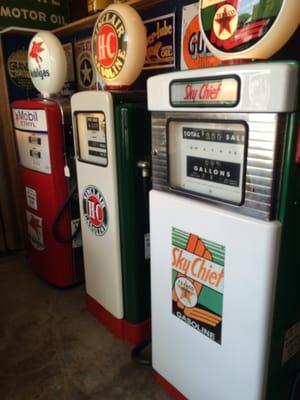 Old school gasoline pumps