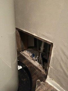 Hole in laundry room